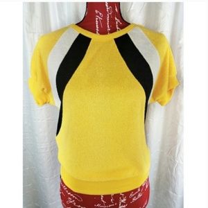 Vintage 80's Terry Cloth Short Sleeve Top